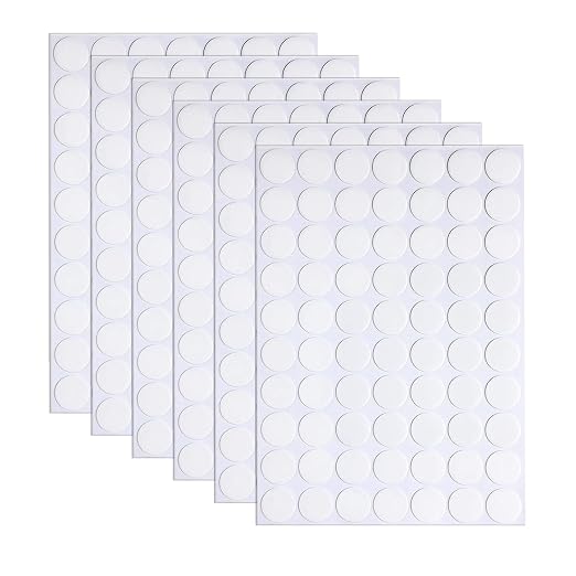 350pcs Clear Double-Sided Sticky Adhesive Dots, 6mm/0.24” Round Transparent by Pormkig