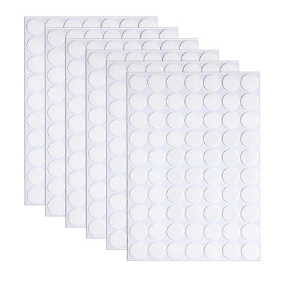 350pcs Clear Double-Sided Sticky Adhesive Dots, 6mm/0.24” Round Transparent by Pormkig