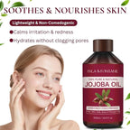 ISLA & FONTANE Jojoba Oil – 500ml (17 fl oz) | 100% Pure & Natural | Golden, Unrefined, Cold Pressed | Hexane-Free Carrier Oil for Skin, Hair, Face, Nails & Body Moisturizing