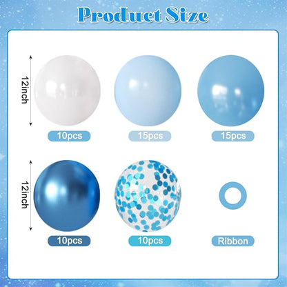 Blue and White Balloons for Baby Shower Bridal Shower Birthday Decorations | - Image 2