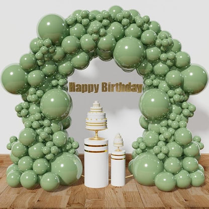 Sage Green Balloon Arch Kit 111Pcs 18 12 5 Inch Latex Party Balloons Garland by Kawkalsh