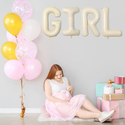 Cream Letter I Balloons, 40 Inch Balloons Letter I Mylar Helium Large I Balloon - Image 4