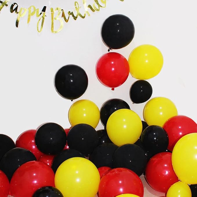 300 Pack Red Black and Yellow Balloons - Image 4