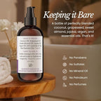 BARE BOTANICS 8 oz Moisturizing Lavender Tea Tree Body Oil - 100% Pure & Natural for Skin & Nails - Perfect for Moisturization - Vegan, Cruelty Free & Naturally Scented Hair Oil
