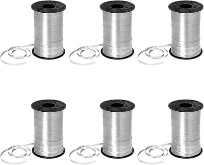 PMU 3000 Yards x 3/16in Silver Crimped Curling Ribbon String by PMU