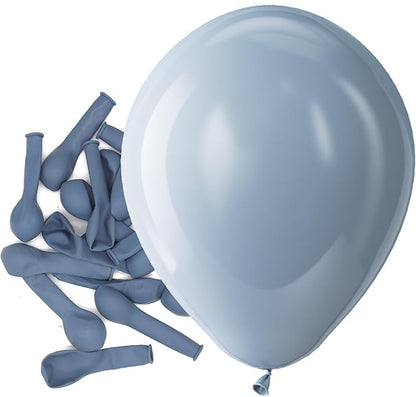Bezente Dusty Blue Latex Matte Party Balloons 150 Pack 5 inch Small | Haze Blue by Bezente