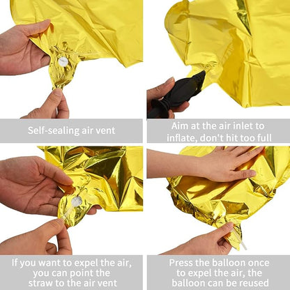 TONIFUL 40 Inch Large Gold Letter X Foil Balloons Alphabet Balloons | Giant - Image 3