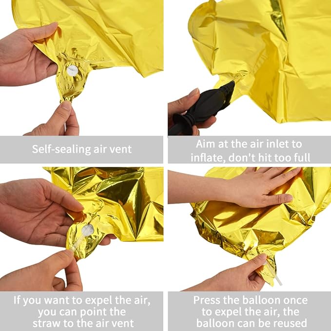 TONIFUL 40 Inch Large Gold Letter B Foil Balloons Alphabet Balloons | Giant - Image 3