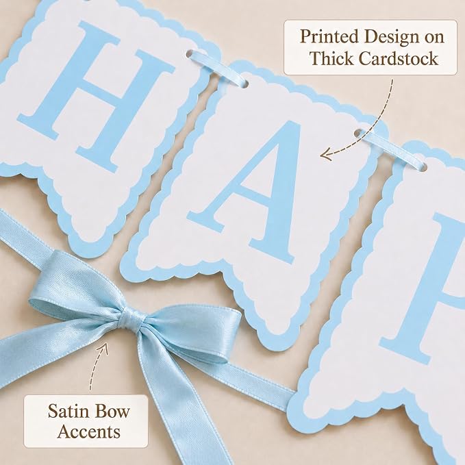 Blue Happy Birthday Banner - Image 6