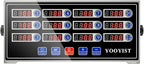Precision Kitchen Timers for Cooking – 12 Channel Commercial Kitchen Timer Restaurant Kitchen Supplies – Stainless Steel Digital LED Chef Cooking Timer – Reminder Function, Loud Alarm, Black