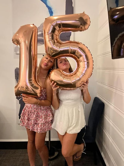 Number Balloon Rose Gold Number 10 - Image 2
