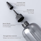 Applicator Bottle for Hair, 16.9 ounce Hair Color Applicator Bottle 2 Pack Squeeze Bottle Transparent Oil Bottles for Hair, PET Plastic Refillable Bottles with Twist Top Cap,Clear Black