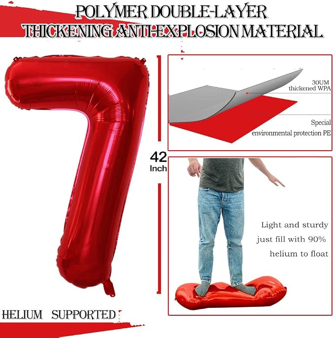 Number 70 Balloons for 70th Birthday Party Decorations, 42 Inch Jumbo Foil - Image 2