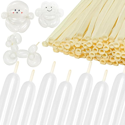 260 Clear Long Balloons for Animals, Thickening Skinny Latex Twisting for Arch by Kawkalsh