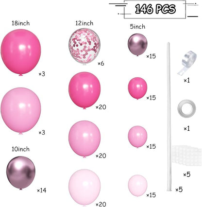 MEBAY Pink Balloon Arch Kit - Image 2