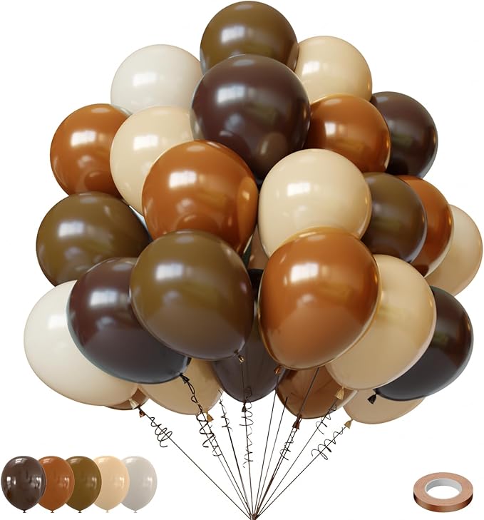 Lukiituke Brown Balloons, Thanksgiving Decorations by Lukiituke