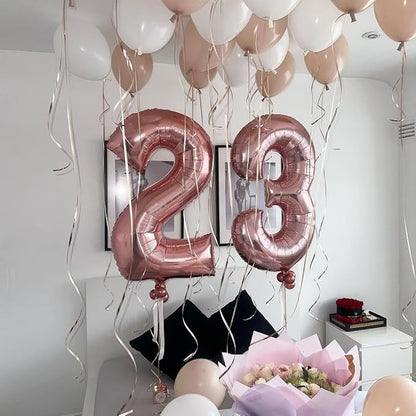 Rose Gold 11 Number Balloons, 40 Inch Big Giant Jumbo 11 Balloon Numbers Rose - Image 5