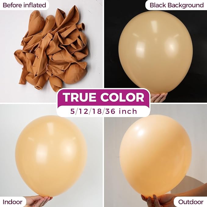 Bezente Nude Balloons Latex Matte Party Balloons 150 Pack 5 inch Small | Round - Image 2