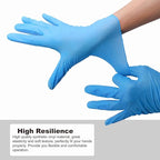 Disposable Latex Free Gloves, Nitrile and Vinyl Blend Material Disposable Gloves, Powder Free, 4 Mil Thick - Food Grade Glove,100 Pc. Cleaning Glove Small, Blue
