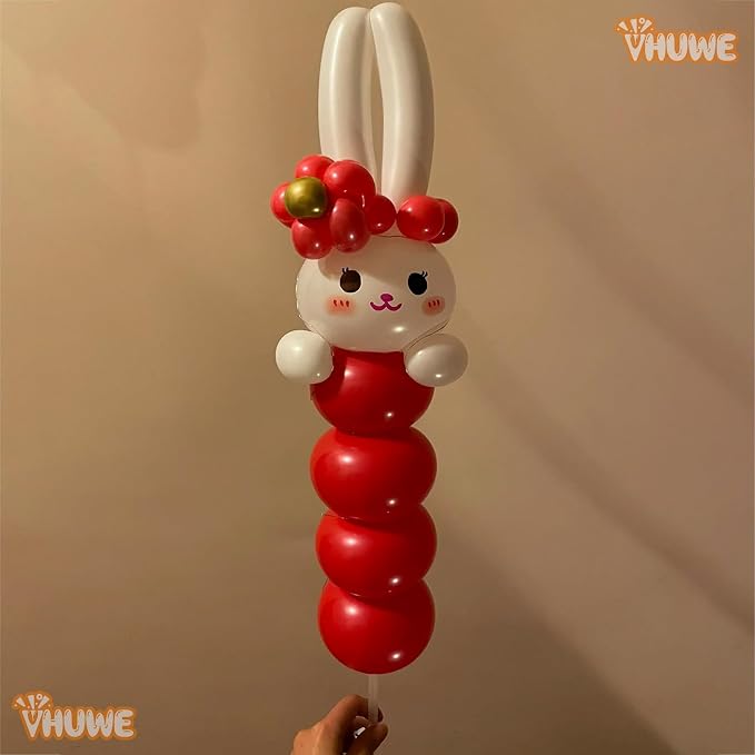260 Balloons Red, Thickened 100 Pack Long Balloons Twisting Skinny Magic - Image 4