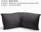 Bare Home Microfiber Body Pillow Cover - Ultra Soft - Cooling Pillowcase - Double Brushed - Pillowcase with Zipper Closure - Easy Care (20''x54'' Body Pillow Cover, Forged Iron Grey)