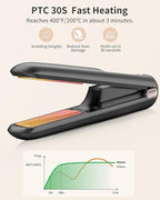 Cordless Flat Iron,Portable Mini Hair Straightener Travel for Bangs,Short Hair, Rechargeable Curling Iron for Touch Ups (Black)