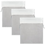 Segbeauty Velvet Satin Bags with Drawstring, 3pcs Gray Travel Organizer Bag for Diffuser Hair Dryer 15.7x11.8in, 40x30cm Drawstring Velvet Bag for Hair Tools, Travel Storage Bags with Satin Liner