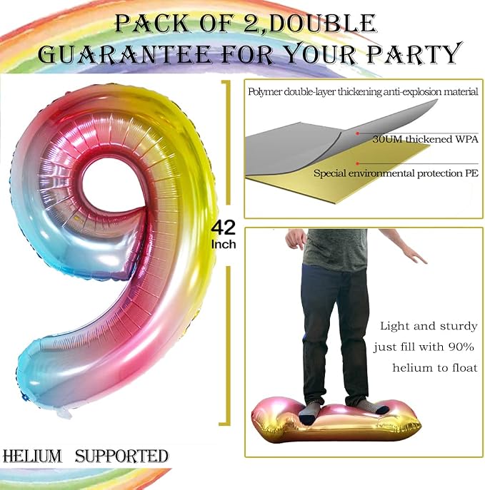 Number 19 Balloons for 19th Birthday Sweet 19 Party Decorations, 42 Inch Jumbo - Image 2