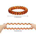 Coil Hair Ties for Thick Ponytail Holder Women No Crease Hair Ties Phone Cord Hairties with Plastic Spiral(Colourful Style 1)