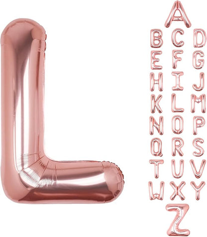 Letter Balloons Rose Gold 40 Inch L Large Big Foil Mylar Balloon | by Unknown