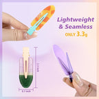 Magicsky 12PCS No Bend Hair Clips, Hawaiian Acrylic Flat Styling No Crease Pins, Bang Seamless Duckbill, Barrettes for Makeup, Cute Beach Hairstyle Tool for Women Girls, Colorful Fruit