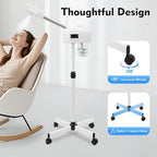 Professional Facial Steamer, Hot Mist Spray & Ozone, LCD Touch Screen & Timer Function, 600CC Large Capcity Water Jag, SPA at Home, White