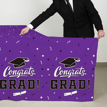 Graduation Party Decorations, Gongrats Grad Tablecover - Image 3