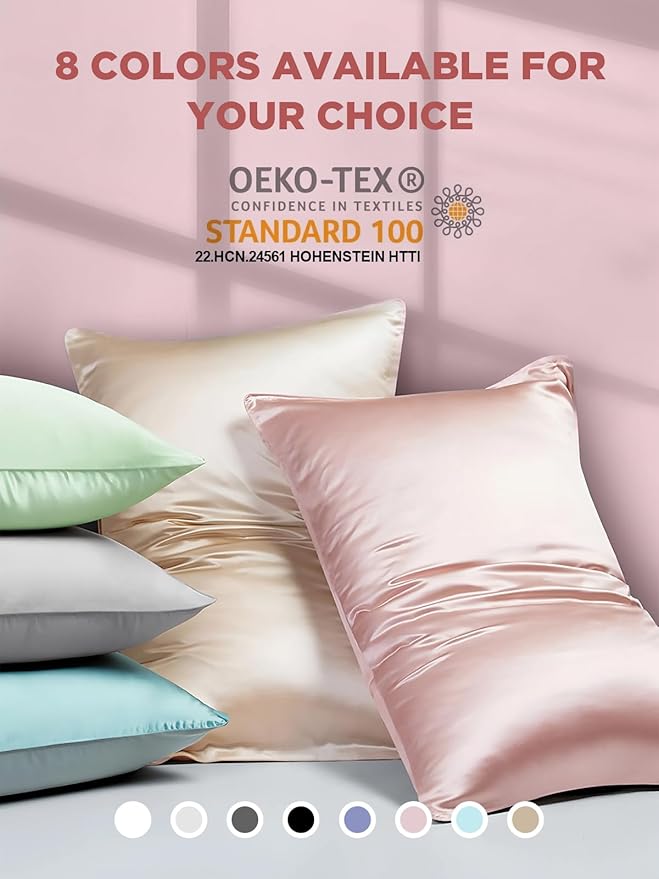 Mulberry Silk Pillowcase for Hair and Skin, SGMSILK 22 Momme Natural Silk Pillow Case with Hidden Zipper, 6A Soft and Smooth Single Sided Pure Silk Pillow Cover (Soft Pink, Standard 20"x26")