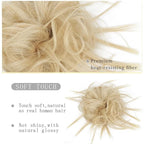HMD Tousled Updo Messy Bun Hair Piece Hair Extension Ponytail With Elastic Rubber Band Updo Extensions Hairpiece Synthetic Hair Extensions Scrunchies Ponytail Hairpieces for Women