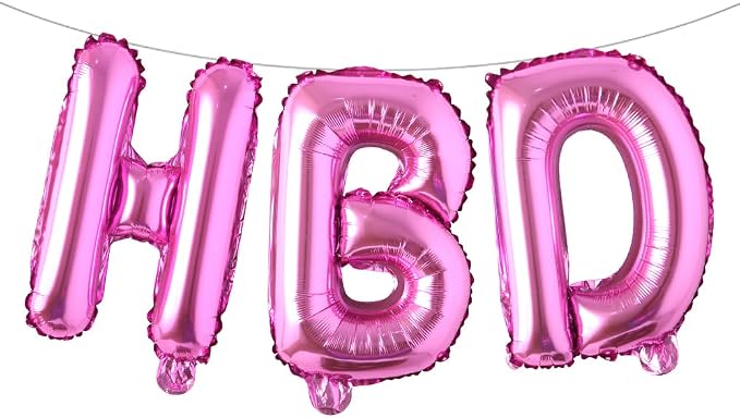 16 Inch HBD Balloons for Boho Birthday Party Decorations by RUIANSI