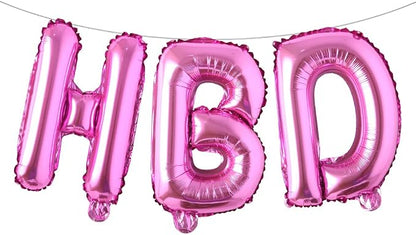 16 Inch HBD Balloons for Boho Birthday Party Decorations by RUIANSI