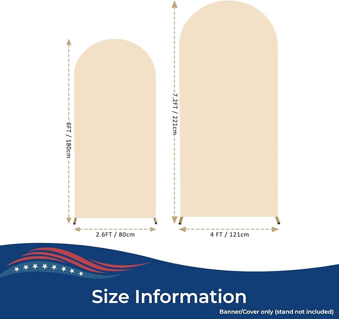 DC Custom Arch Backdrop Cover, Double Sided Custom Arch Covers Made in USA | - Image 4