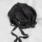 Kitsch XL Satin Bonnet for Sleeping - Softer Than Silk Hair Bonnet For Women - Secure Fit, Adjustable Night Cap For Curly & Textured Hair - Prevents Breakage, Tangles & Thinning - Black