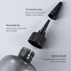 driew Applicator Bottles for Hair, 16.9oz Hair Squeeze Bottle for liquids Twist-On Top Tip Cap with Ratio Graduated Scale Color Applicator Bottle Dye Pack of 2 (16.9oz Clear Black)