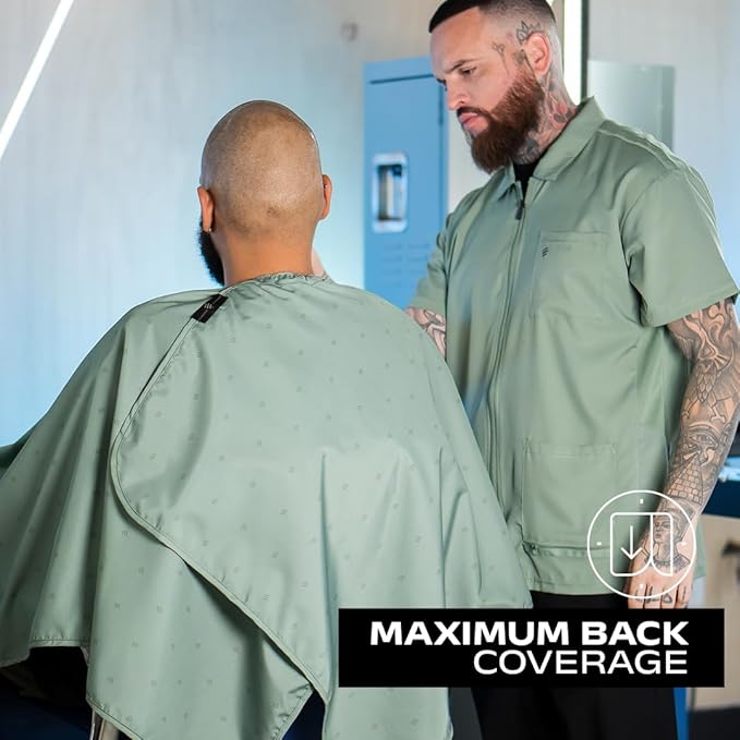 Barber Strong The Barber Cape Haircut Cover for Men, Hair Repelling and Static-Reducing Material, Water Resistant Fabric