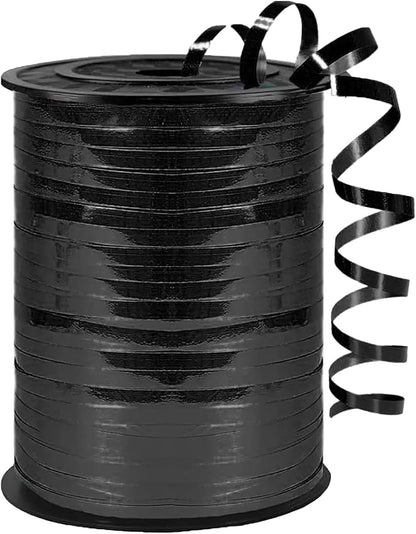 Premium Black Curling Ribbon, 1/5" Wide x 500 Yards, by WFAUIBR