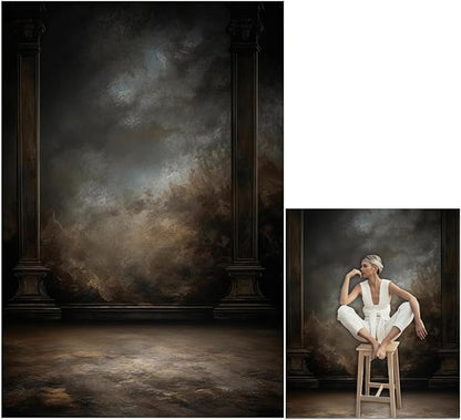 8x10ftDark Vintage Photography Backdrops Portrait Photo Backdrop Wedding Bridal - Image 3