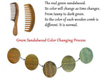 Louise Maelys 2pcs Sandalwood Wide Tooth Hair Combs Moon Shape Wooden Comb for Curly Hair