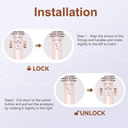 Hair Dryer Brush, 4 in 1 Rotating Round Hot Air Spin Brush Set Negative Ionic Professional Blow Dryer with Detachable Brush(2" & 1.5"), 3 Heats and 2 Speeds Rotating Blow Dryer Brush