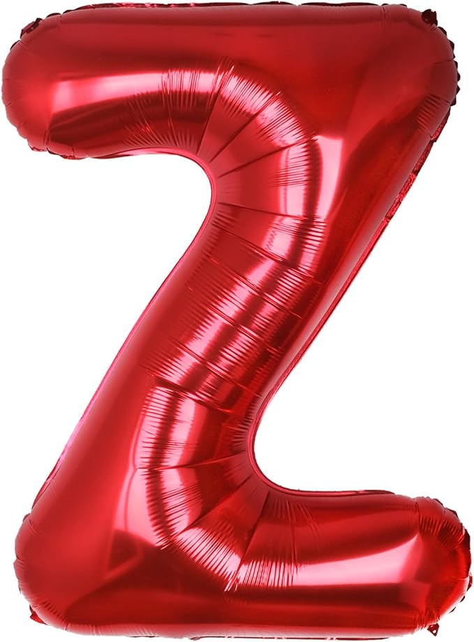 AULE 40 Inch Red Z Balloon Letter Foil A-Z Birthday Big Alphabet | Birthday by AULE