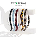 EVITA PERONI Headbands for Women Glasses Wearers, No Pressure Non Slip No Headache Comfortable Head Bands for women's hair Fashion Thin Hair Band - Coral Blue -