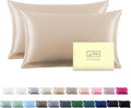 Silk Pillowcase for Hair and Skin,Soft,Breathable and Sliky 100% Standard Size Pillow Cases Set of 2,Both Sides Natural Mulberry Silk Pillowcases with Hidden Zipper(Standard Size 20"X 26",2pcs)