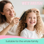 Curly Hair Brush Boar Bristles Curl Defining Brush With 2 Psc Silk Scrunchies Detangling Brush For Curly Hair Detangling Brush Styling Comb Curling Curling Brush (Beige)