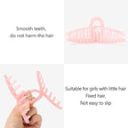 Butterfly Hair Claw Clips for Women - 4.3 Jelly Hair Accessories Medium Size for Girls with Thin, Fine or Thick Hair (4 Pcs)
